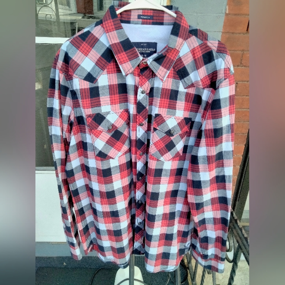 American eagle long sleeve men's dress shirt